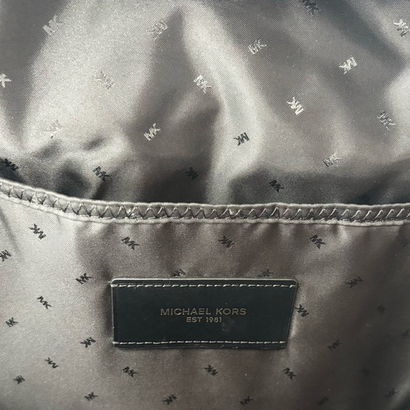 NWT Michael Kors Kent Cobalt White Backpack Army Camouflage Nylon - Picture 6 of 10